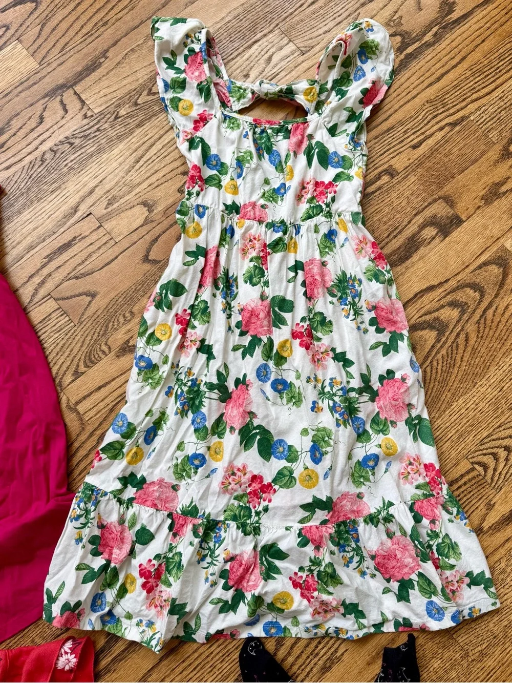 OLD NAVY & JUMPING BEANS Lot 4 Girls Sun Dresses Flowers Cats Pink Smocked M 8